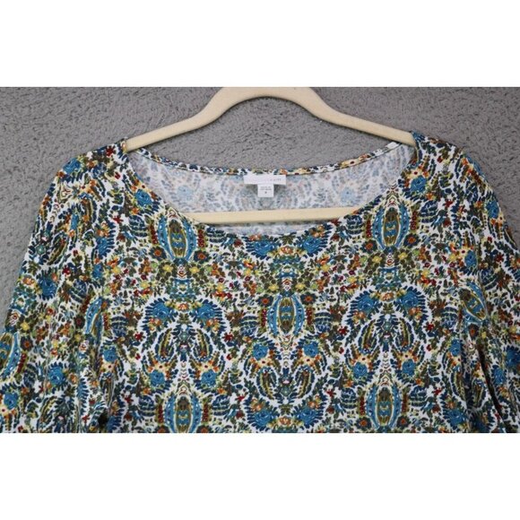 J.Jill Long Sleeve Floral Tunic-Size Medium - Picture 3 of 10